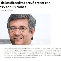 El 30% de los directivos prev crecer con fusiones y adquisiciones